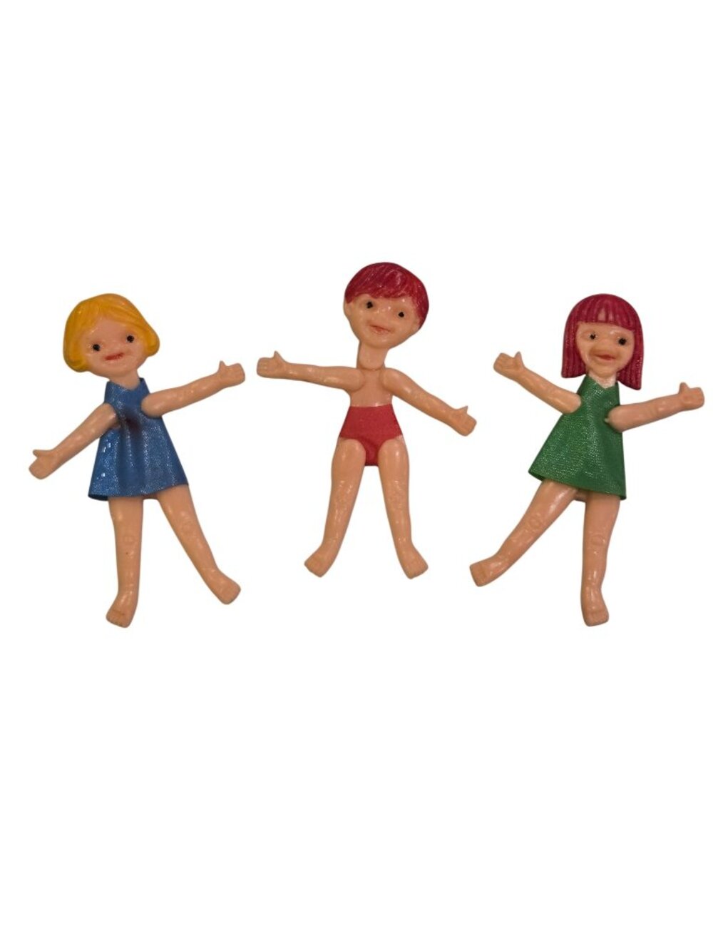 Vintage Imperial Toy Co Little Sweethearts Dolls Set Of 3 Jointed Poseable Flat